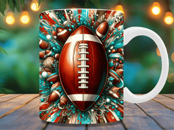 Download American Football Play Pattern Mug Wrap - Play Collection