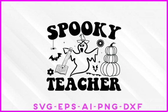 Download Spooky Teacher Halloween Design Tee - Premium Resources